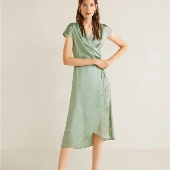 mango green wrap dress ALAYA 2 main image 0
